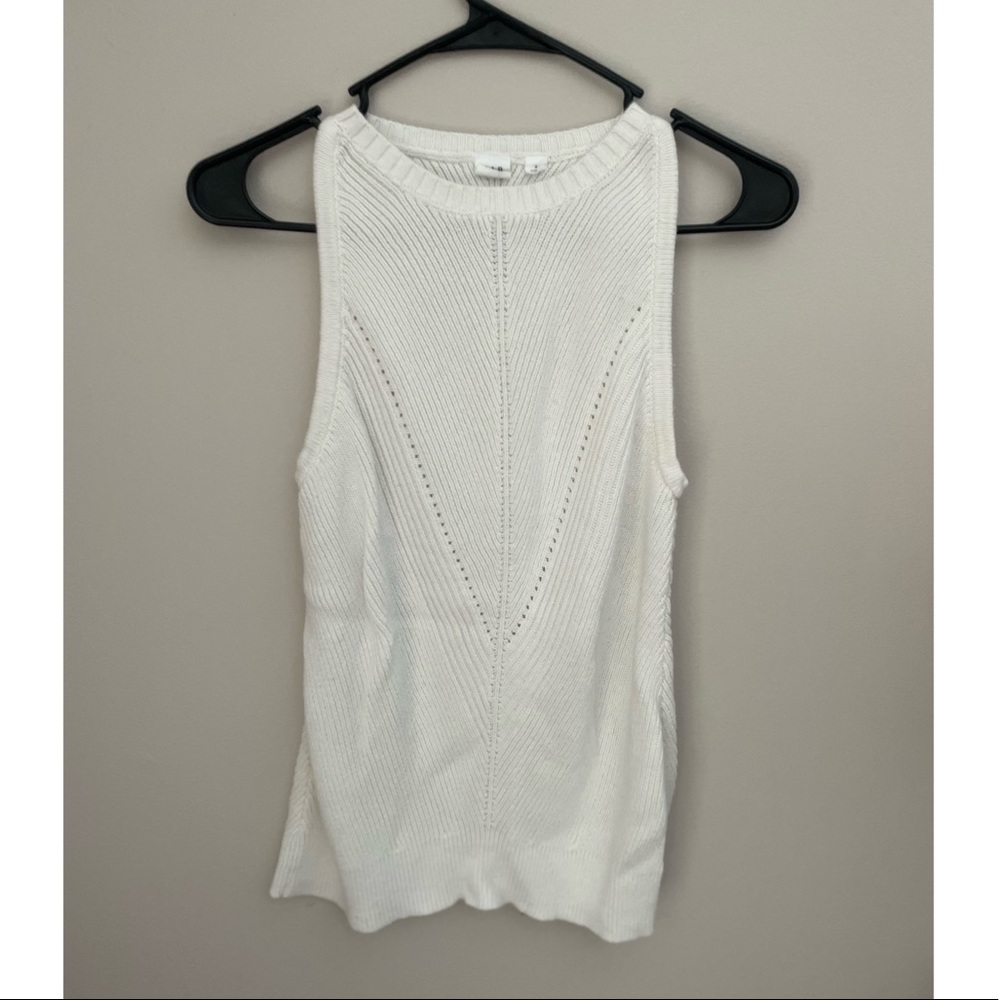 GAP White Sweater Tank Top